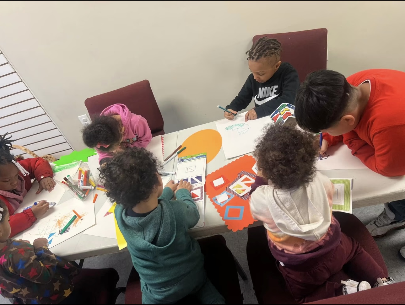 Children at art workshop